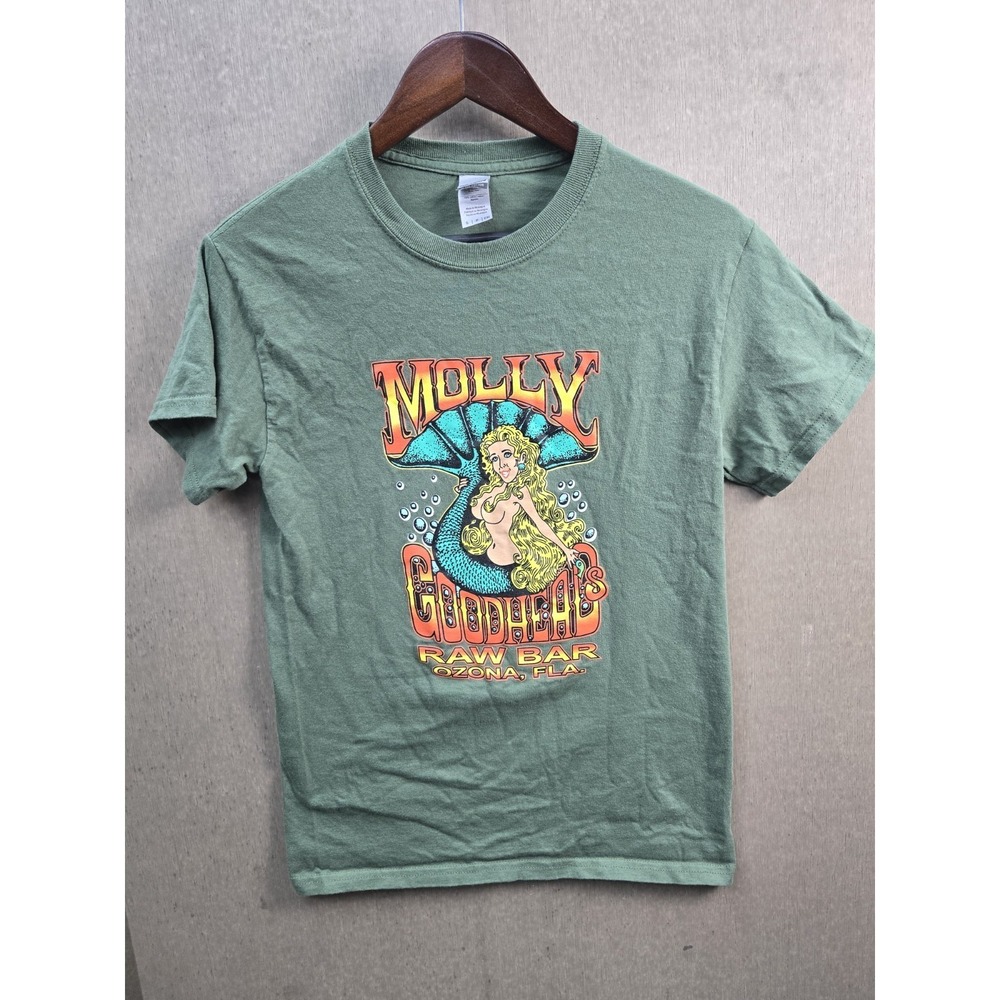 Molly Goodheads Raw Bar Shirt Ozona FL Mermaid Green Graphic Tee